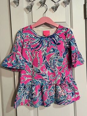 Lilly Pulitzer Girls Sorrento Dress “New Kids On The Dock”